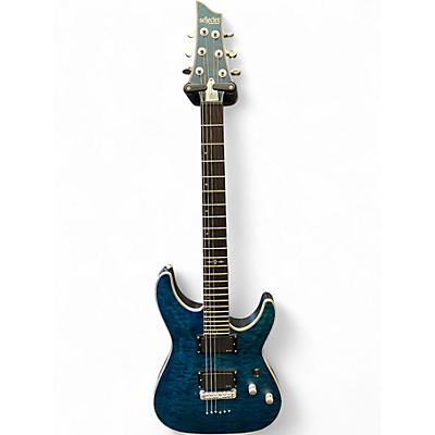 Used Schecter Guitar Research C1 Platinum Trans Blue Solid Body Electric Guitar