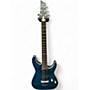 Used Schecter Guitar Research C1 Platinum Trans Blue Solid Body Electric Guitar Trans Blue