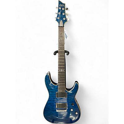 Used Schecter Guitar Research C1 Platinum Trans Blue Solid Body Electric Guitar