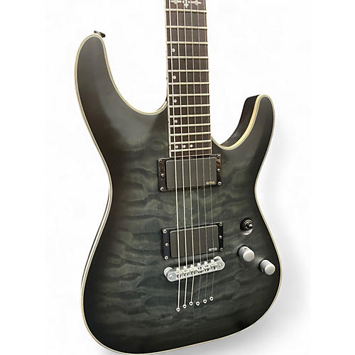 Used Schecter Guitar Research C1 Platinum Trans Charcoal Solid Body Electric Guitar Trans Charcoal