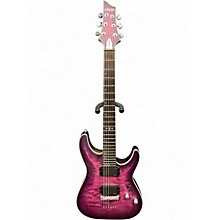 Used Schecter Guitar Research C1 Platinum Trans Purple Solid Body Electric Guitar
