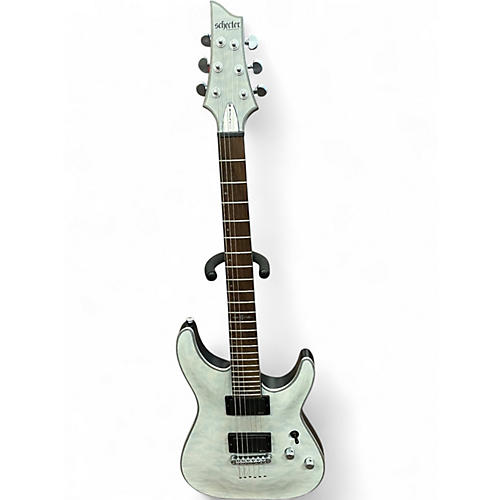 Used Schecter Guitar Research C1 Platinum Trans White Solid Body Electric Guitar Trans White