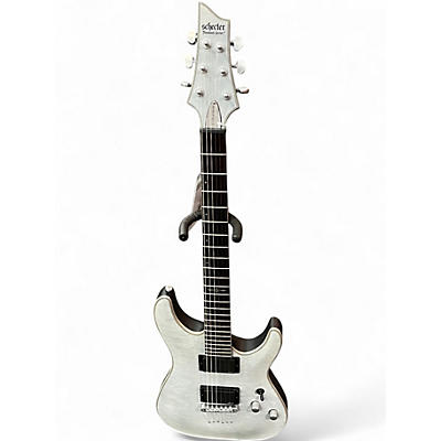 Used Schecter Guitar Research C1 Platinum Trans White Solid Body Electric Guitar