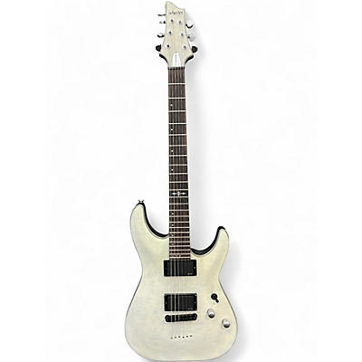 Used Schecter Guitar Research C1 Platinum Trans White Solid Body Electric Guitar