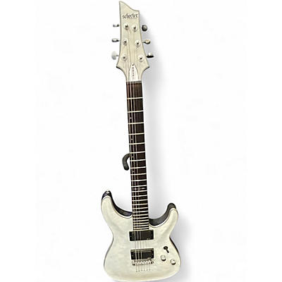Used Schecter Guitar Research C1 Platinum Trans White Solid Body Electric Guitar