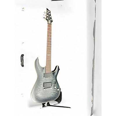 Used Schecter Guitar Research C1 Platinum Translucent Black Solid Body Electric Guitar