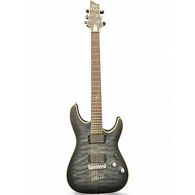 Used Schecter Guitar Research C1 Platinum Translucent Black Solid Body Electric Guitar