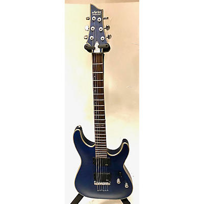 Schecter Guitar Research Used Schecter Guitar Research C1 Platinum Transparent Midnight Blue Solid Body Electric Guitar