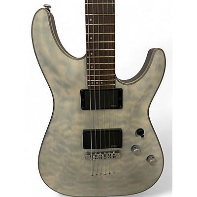 Schecter Guitar Research Used Schecter Guitar Research C1 Platinum Transparent White Solid Body Electric Guitar