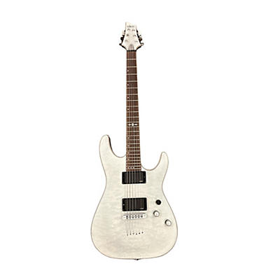 Schecter Guitar Research Used Schecter Guitar Research C1 Platinum White Solid Body Electric Guitar