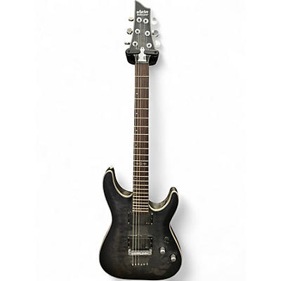 Used Schecter Guitar Research C1 Platinum translucent black Solid Body Electric Guitar