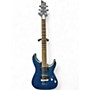 Used Schecter Guitar Research C1 Platinum transparent midnight blue Solid Body Electric Guitar transparent midnight blue