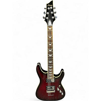 Used Schecter Guitar Research C1 Plus Crimson Burst Solid Body Electric Guitar