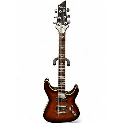 Used Schecter Guitar Research C1 Plus Trans Amber Solid Body Electric Guitar