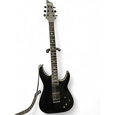Used Schecter Guitar Research C1 S HT SLS ELITE "EVIL TWIN" Satin Black Solid Body Electric Guitar