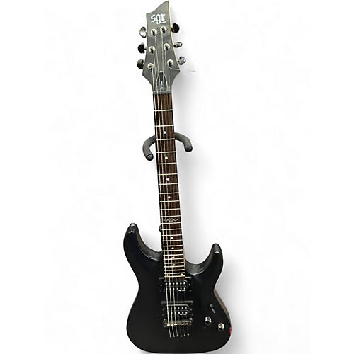 Used Schecter Guitar Research C1 SGR Black Solid Body Electric Guitar Black