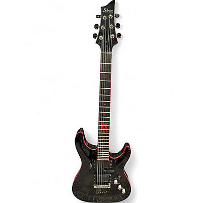 Used Schecter Guitar Research C1 SHE DEVIL GLOSS BLACK Solid Body Electric Guitar