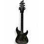 Used Schecter Guitar Research C1 SILVER MOUNTAIN Black and Silver Solid Body Electric Guitar Black and Silver