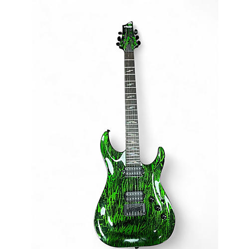 Used Schecter Guitar Research C1 SILVER MOUNTAIN TOXIC VENOM Solid Body Electric Guitar TOXIC VENOM