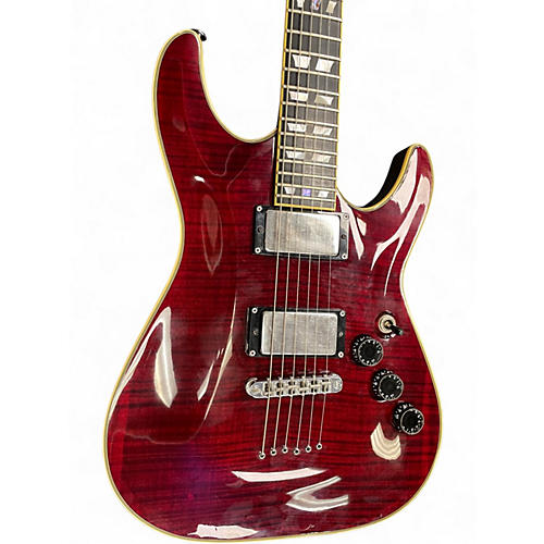 Used Schecter Guitar Research C1 limited Crimson Red Trans Solid Body Electric Guitar Crimson Red Trans