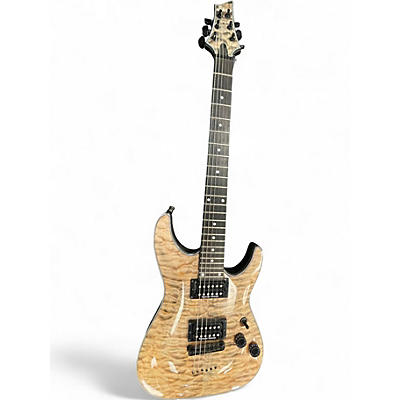 Used Schecter Guitar Research C1 platinum limited Edition Natural Quilt Solid Body Electric Guitar