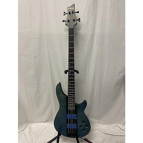 Schecter Guitar Research Used Schecter Guitar Research C4 4 String Blue Electric Bass Guitar Blue