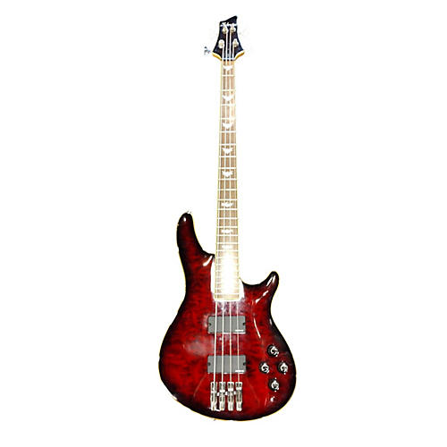 Schecter Guitar Research Used Schecter Guitar Research C4 4 String Trans Red Electric Bass Guitar Trans Red