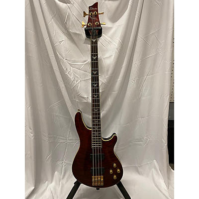 Used Schecter Guitar Research C4 4 String Worn Brown Electric Bass Guitar