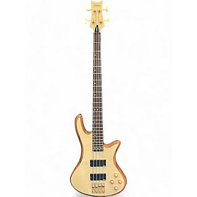 Used Schecter Guitar Research C4 Custom Natural Electric Bass Guitar