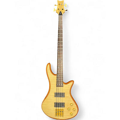 Used Schecter Guitar Research C4 Custom Stilleto satin natural Electric Bass Guitar