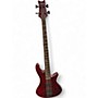 Used Schecter Guitar Research C4 Custom Trans Crimson Red Electric Bass Guitar Trans Crimson Red