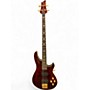 Used Schecter Guitar Research C4 DIAMOND SERIES  MAROON QUILT Electric Bass Guitar MAROON QUILT
