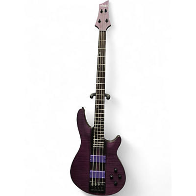 Used Schecter Guitar Research C4 DIAMOND SERIES Trans Purple Electric Bass Guitar