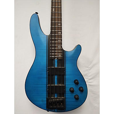 Schecter Guitar Research Used Schecter Guitar Research C4 GT 4 String Blue Electric Bass Guitar