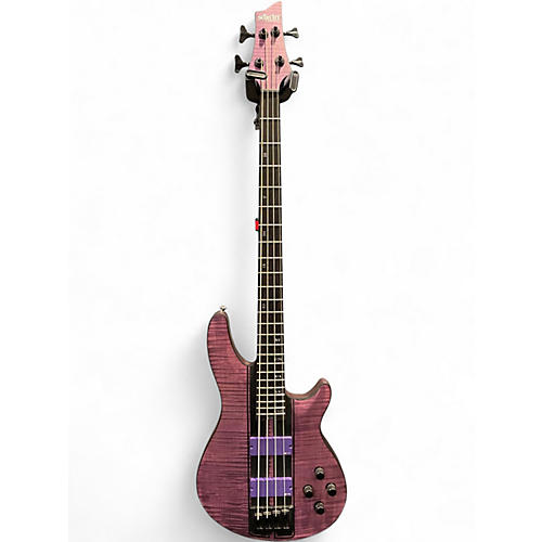 Used Schecter Guitar Research C4 GT Purple Electric Bass Guitar Purple