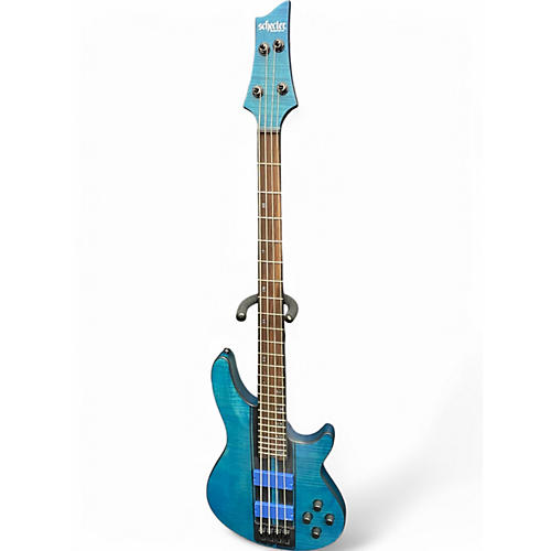 Used Schecter Guitar Research C4 GT Satin Trans Blue Electric Bass Guitar Satin Trans Blue