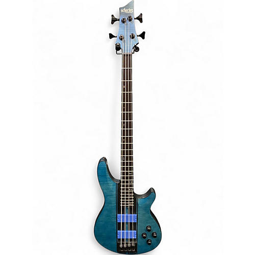 Used Schecter Guitar Research C4 GT Transparent Blue Electric Bass Guitar Transparent Blue