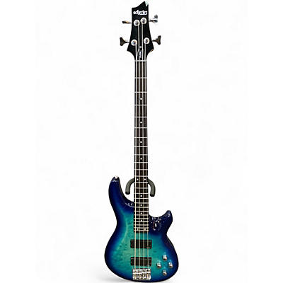 Used Schecter Guitar Research C4 PLUS Ocean Blue Burst Electric Bass Guitar
