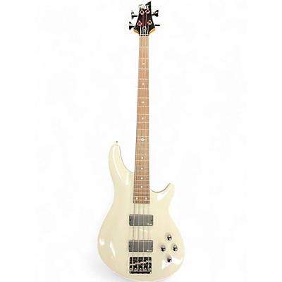 Used Schecter Guitar Research C4  White Electric Bass Guitar