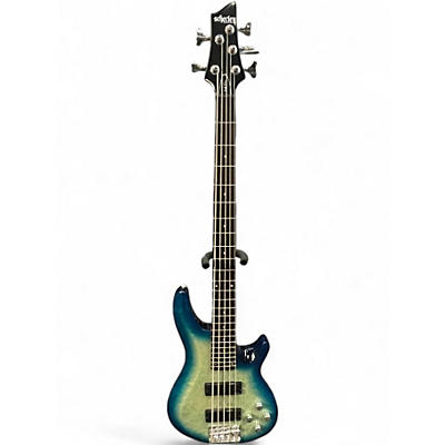 Used Schecter Guitar Research C5 Blue Burst Electric Bass Guitar