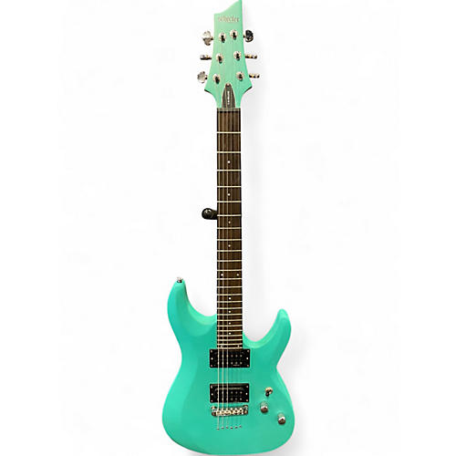 Used Schecter Guitar Research C6 DELUXE Metallic Aqua Marine Solid Body Electric Guitar Metallic Aqua Marine