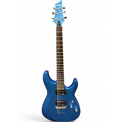 Used Schecter Guitar Research C6 DELUXE Metallic Blue Solid Body Electric Guitar
