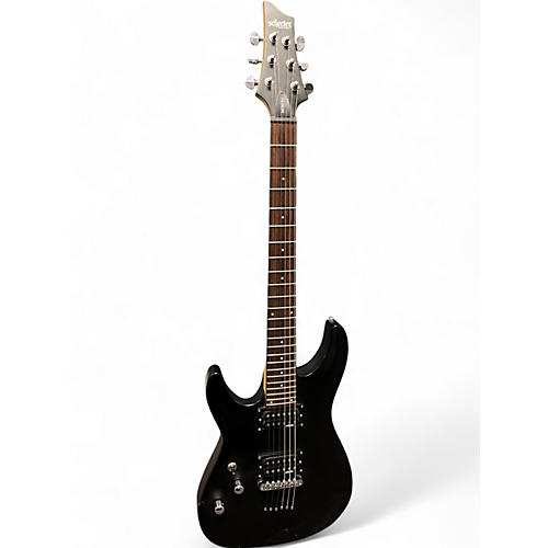 Used Schecter Guitar Research C6 Deluxe Black Solid Body Electric Guitar Black