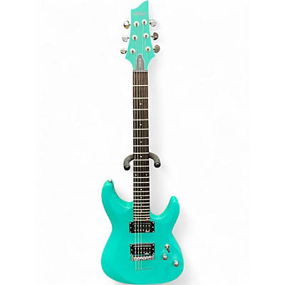 Used Schecter Guitar Research C6 Deluxe Turquoise Solid Body Electric Guitar