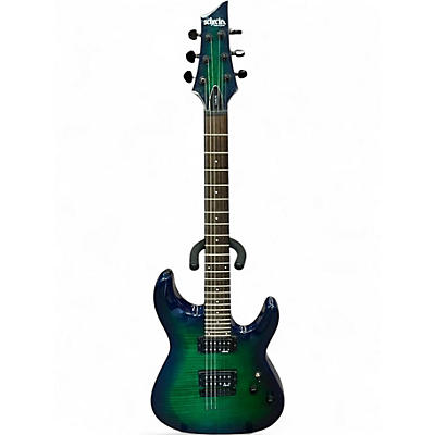 Used Schecter Guitar Research C6 ELITE Trans Green Solid Body Electric Guitar