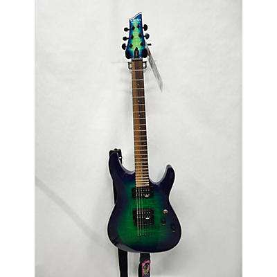 Schecter Guitar Research Used Schecter Guitar Research C6-Elite Aquaburst Solid Body Electric Guitar