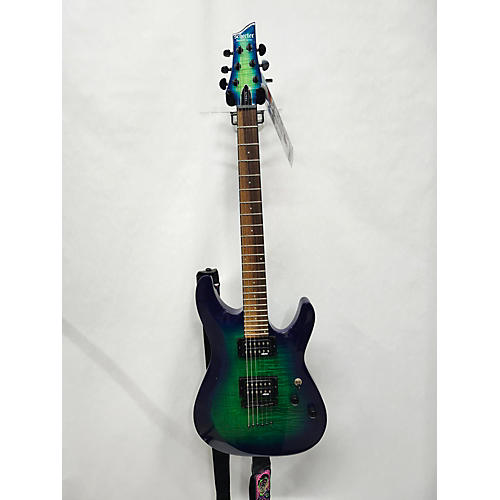 Schecter Guitar Research Used Schecter Guitar Research C6-Elite Aquaburst Solid Body Electric Guitar Aquaburst