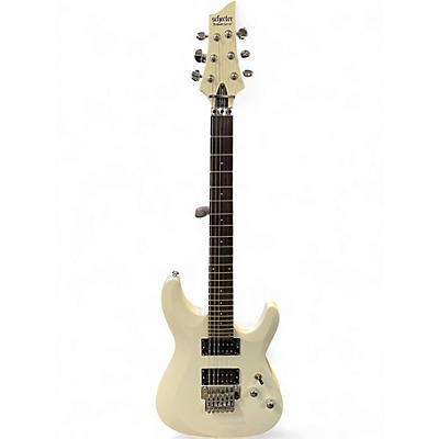 Used Schecter Guitar Research C6 FR DELUXE WHITE Solid Body Electric Guitar