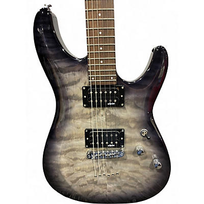 Used Schecter Guitar Research C6 PLUS SILVER BURST Solid Body Electric Guitar