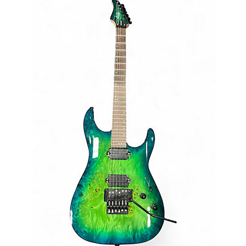 Used Schecter Guitar Research C6 Pro Aqua Burst Aqua Burst Solid Body Electric Guitar Aqua Burst